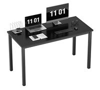 SogesPower Bureau d’Ordinateur, Bureau pour Bureau, Bureau d’Ordinateur Portable PC, Poste de Travail, 120 x 60 x 75 cm, Noir