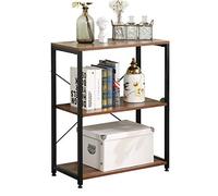 SogesPower Étagères de Rangement à 3 Niveaux Étagères de Rangement multifonctionnelles Étagères à Livres Étagère de Rangement Table d'appoint de Rangement pour Chambre à Coucher, Salon, Cuisine