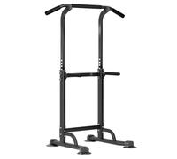 SogesPower Power Tower Réglable Dips Station Barre de Traction de Musculation Supports de Trempage Chaise Romaine d’Entraînement en Force Multifonctionnel Fitness Maison
