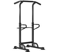 SogesPower Station de Musculation Multifonctions Barres de Traction sur Pied Power Tower Dip Station Réglable en Hauteur pour Fitness Entraînement Abdominal, Noir