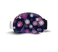 SOGGLE Housse de protection pour lunettes de ski en microfibre (taille unique) - Couleur : flocons de neige violet
