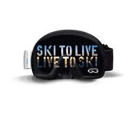 SOGGLE Housse de protection pour lunettes de ski en microfibre (taille unique) - Couleur : texte en direct to ski
