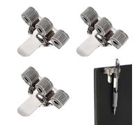 SOGHO 3 Pièces Porte Stylo Infirmière,Porte-Stylo Triple de Poche,Support de Stylo pour Bloc-Notes Porte-Bloc avec Ressort,Compatible avec la Majorité des Tailles de,Confortable et Écologique,Argenté