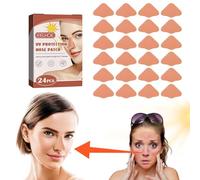 SOGHO Lot de 24 protections contre le soleil nasal - Protection solaire UV - Pour l'extérieur, le sport, les multisports - Couleur chair - 9 cm
