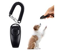SOGHO Sifflet pour chien - Clicker pour chien - Avec clic et cordon - Design fonctionnel 2 en 1 - Pour chien et chat - Noir