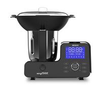 Sogo Easy Cook BAT-SS-14555 - Robot de cuisine multifonction avec balance intégrée, fonction vapeur et livre de recettes (1500 W, 4 litres, acier inoxydable, 11 vitesses) - Noir