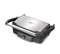 SOGO Grill à sandwich électrique de cuisine, plaques de grille anti-adhérentes avec revêtement en pierre 27 x 15 cm, ouverture 180 °, 1600 W (SS-7127)