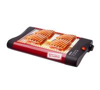 Sogo Grille-pain plat horizontal pour pain et pâtisseries - Grille-pain électrique avec résistances en quartz (4 tranches, rouge)