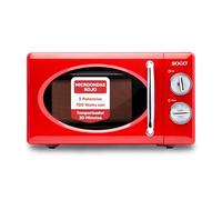 SOGO HOR-SS-890 Micro-ondes de style rétro vintage avec capacité de 20 litres, 5 puissances, 700 watts, couleur rouge