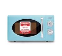 Sogo Micro-ondes bleu de 20 l - Micro-ondes avec 5 niveaux de puissance et fonction décongélation - 700 W avec minuterie de 30 minutes et style vintage - Sans barbecue, plateau tournant (bleu)