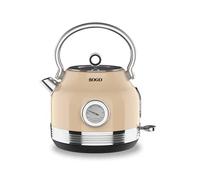 Sogo Rétro Vintage acier inox et émail (Beige, bouilloire 2200W)