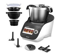 Sogo Robot culinaire multifonction - écran tactile, balance intégrée, robot culinaire, cuiseur vapeur, mixeur - 8 modes automatiques, 12 vitesses, 3,5 litres, acier inoxydable (SS-14565)