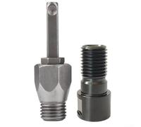 Sogoluat Adaptateur de filetage M22 vers 1-1/4-7 pour forets de forage, convertisseur de construction en chrome, avec tête de poignée fendue, pour plates-formes de forage d'eau professionnelles (B)