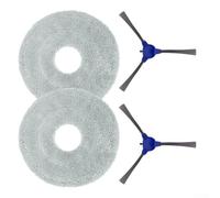 Sogoluat Brosses latérales de rechange et chiffons pour robot Cecotec pour aspirateur robot Conga M100 Spin AI, kit de nettoyage avec brosses d'angle et tampons lavables