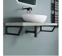 Sogood® 1 Pièce Équerre de Fixation Noir Étagère Tablette Murale Porte-Serviette en Acier Inoxydable 38x2 5x15cm WH04