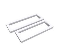 Sogood® 2 Pièces Équerre de Fixation Blanc Étagère Tablette Murale Porte-Serviette en Acier Inoxydable 30x2x15cm WH01