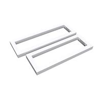 Sogood 2 Pièces Équerre de Fixation Blanc Plan de Toilette Étagère Tablette Murale Porte-Serviette en Acier Inoxydable 30x2x15cm WH01