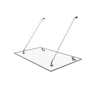 Sogood Auvent en Verre Transparent 90x160cm Auvent de Porte d'Entrée VDG02K Protection Contre la Pluie 2 Barres de Support en INOX