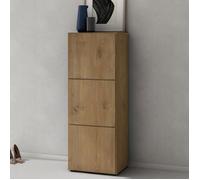 Sogood Meuble à Chaussures Chêne Clair 45x120cm Rangement Armoire à Chaussures 6 Compartiments Range-Chaussures 02