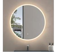 Sogood® Miroir de Salle de Bains Rond Lumineux avec Éclairage LED Glace Éclairé avec Interrupteur Tactile 80 cm