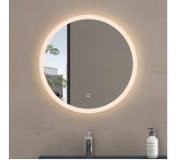 Sogood® Miroir de Salle de Bains Rond Lumineux avec Éclairage LED Glace Éclairé avec Interrupteur Tactile 60 cm