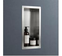 Sogood Niche de douche à carreler argent 15x30cm étagère murale à encastrer en acier inoxydable