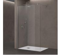 Sogood Paroi de Douche à L'italienne Transparent 50cm Pare-Douche Verre de Sécurité 8mm Bremen01K 50x200cm avec Stabilisateur
