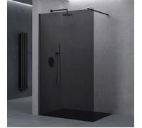 Sogood Paroi de Douche Verre de Sécurité Gris Teinté 8mm Douche à L'Italienne Stabilisateur Rectangulaire Bremen1VG 80x200 cm