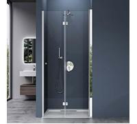 Sogood Porte de douche pliable 100cm transparent pliante pour niche Ravenna26 pare-douche rabattable gauche