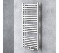 Sogood Radiateur de Salle de Bain Sèche-Serviette 100x50cm Radiateur Tubulaire Vertical Chauffage à Eau Chaude Blanc