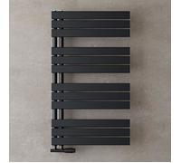 doporro Radiateur de Salle de Bain Sèche-Serviette 104x60cm Radiateur à Eau Chaude Gris Noir Sèche-Serviettes Design FN