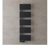 doporro Radiateur de Salle de Bain Sèche-Serviette 131x40cm Radiateur à Eau Chaude Gris Noir Sèche-Serviettes Design FN