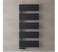 doporro Radiateur de Salle de Bain Sèche-Serviette 131x60cm Radiateur à Eau Chaude Gris Noir Sèche-Serviettes Design FN