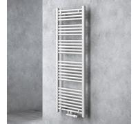 Sogood Radiateur de Salle de Bain Sèche-Serviette 140x50cm Radiateur Tubulaire Vertical Chauffage à Eau Chaude Blanc