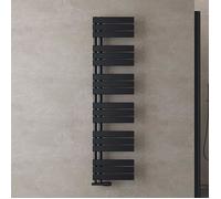 Sogood Radiateur de Salle de Bain Sèche-Serviette 159x40cm Radiateur à Eau Chaude ou Électrique Gris Noir Sèche-Serviettes Design