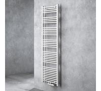 Sogood Radiateur de Salle de Bain Sèche-Serviette 180x50cm Radiateur Tubulaire Vertical Chauffage à Eau Chaude Blanc