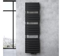 Sogood Radiateur de Salle de Bain Sèche-Serviette 180x60cm Radiateur à Eau Chaude Vertical Gris-Noir Sèche-serviettes de Salle de Bains