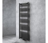Sogood Radiateur de Salle de Bain Sèche-Serviette 180x60cm Radiateur Tubulaire Vertical Chauffage à Eau Chaude Gris-Noir
