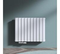 Sogood Radiateur de Salle de Bains Chauffage Central 60 x 77 cm Radiateur à Eau Chaude Panneau Double Couches Horizontal Blanc 849W
