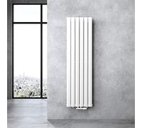 Sogood Radiateur pour Chauffage Central 160x46cm Radiateur à Eau Chaude Panneau Double Couches Vertical Blanc