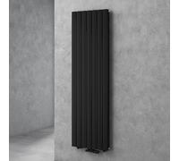 Sogood Radiateur pour Chauffage Central 180x54cm Radiateur à Eau Chaude Panneau Double Couches Vertical Noir-Gris