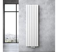 Sogood Radiateur pour Chauffage Central 180x54cm Radiateur à Eau Chaude Panneau Double Couches Vertical Blanc