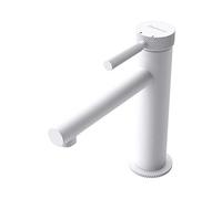 Sogood Robinet mitigeur blanc mat pour lavabo ou vasque design 18,1cm