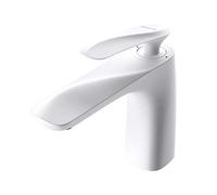 Sogood Robinet mitigeur blanc pour lavabo et vasque design 16,5cm