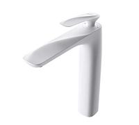 Sogood Robinet mitigeur blanc pour lavabo et vasque design 28cm