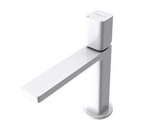 Sogood Robinet Mitigeur Blanc pour Lavabo ou Vasque de Salle de Bain 19,6 cm Design Minimaliste