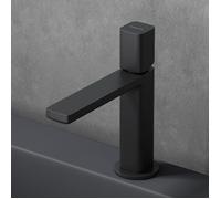 Sogood Robinet Mitigeur Noir Mat pour Lavabo ou Vasque de Salle de Bain 19,6 cm Design Minimaliste