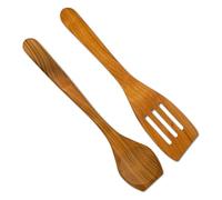SOHFA Lot de 2 spatules en bois de cerisier - 30 cm - Ustensiles de cuisine fabriqués en Europe - Ensemble pratique de deux ustensiles