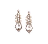 SOHI Boucles d'oreilles 'Ashiya' or / transparent / blanc, Taille Onesize