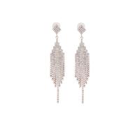 SOHI Boucles d'oreilles 'Caron' argent / transparent, Taille Onesize